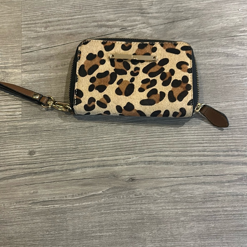 cheetah print never used black coach’s wristlet